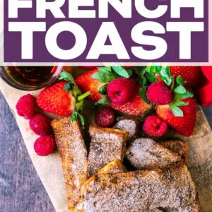 Air Fryer French Toast with a text title overlay.