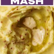 Mustard mash with a text title overlay.