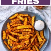 Peri peri fries with a text title overlay.
