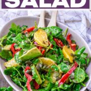 Watercress salad with a text title overlay.