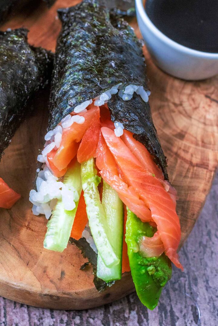 Hand Roll Sushi (Temaki) - Hungry Healthy Happy