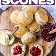 Lemonade scones with a text title overlay.