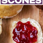 Lemonade scones with a text title overlay.