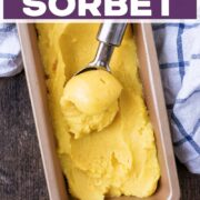 Mango Sorbet with a text title overlay.