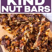 Homemade Kind Nut bars with a text title overlay.