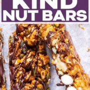 Homemade Kind Nut bars with a text title overlay.
