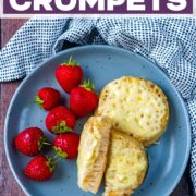 Air Fryer Crumpets with a text title overlay.
