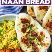 Chilli naan bread with a text title overlay.