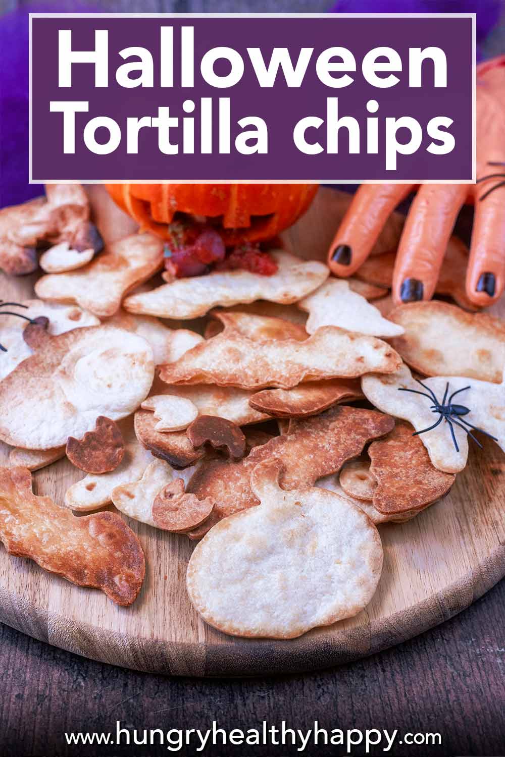 Halloween Tortilla Chips - Hungry Healthy Happy
