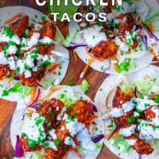 Air Fryer Chicken Tacos with a text title overlay.