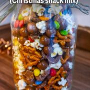 A jar of merry mix with a text title overlay.