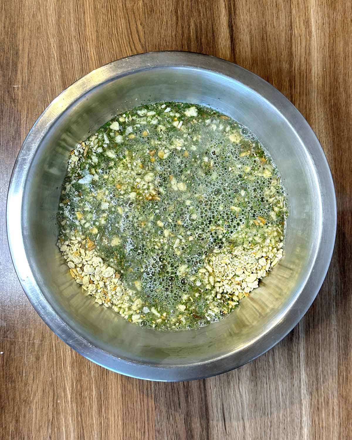 Stuffing mix, butter and water in a mixing bowl.