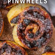 Mincemeat pinwheels with a text title overlay.