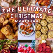 A collage of nine Christmas dishes with a text title overlay.