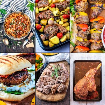 Six photo collage of the best lamb recipes.