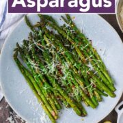 Air Fryer Asparagus with a text title overlay.
