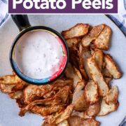 Air Fryer Potato Peels with a text title overlay.