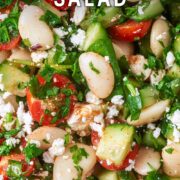 Butter Bean Salad with a text title overlay.