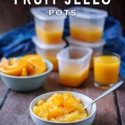 Fruit Jelly Pots with a text title overlay.