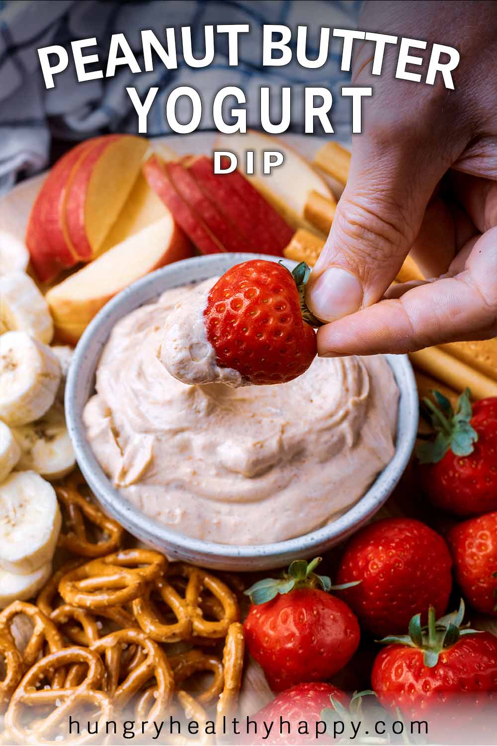 Peanut Butter Yogurt Dip - Hungry Healthy Happy