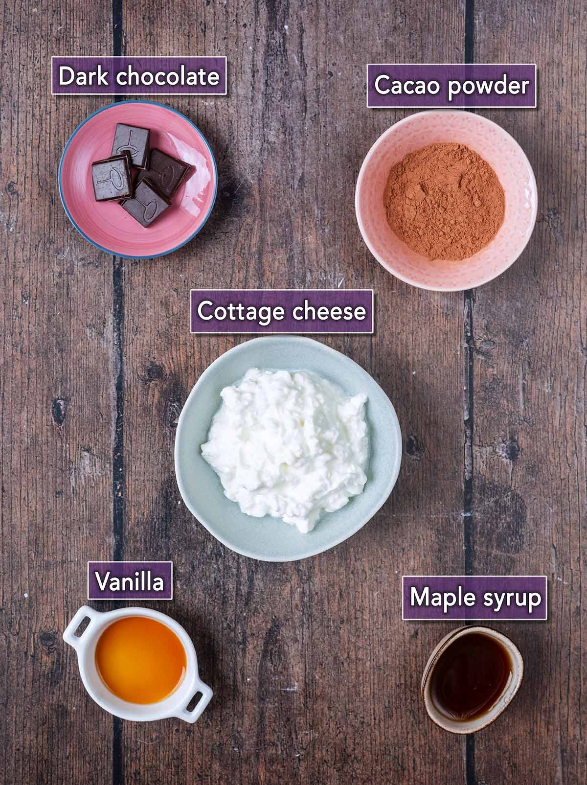 All the ingredients needed to make this recipe, each with a text overlay label.