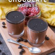 Cottage Cheese Chocolate mousse with a text title overlay.