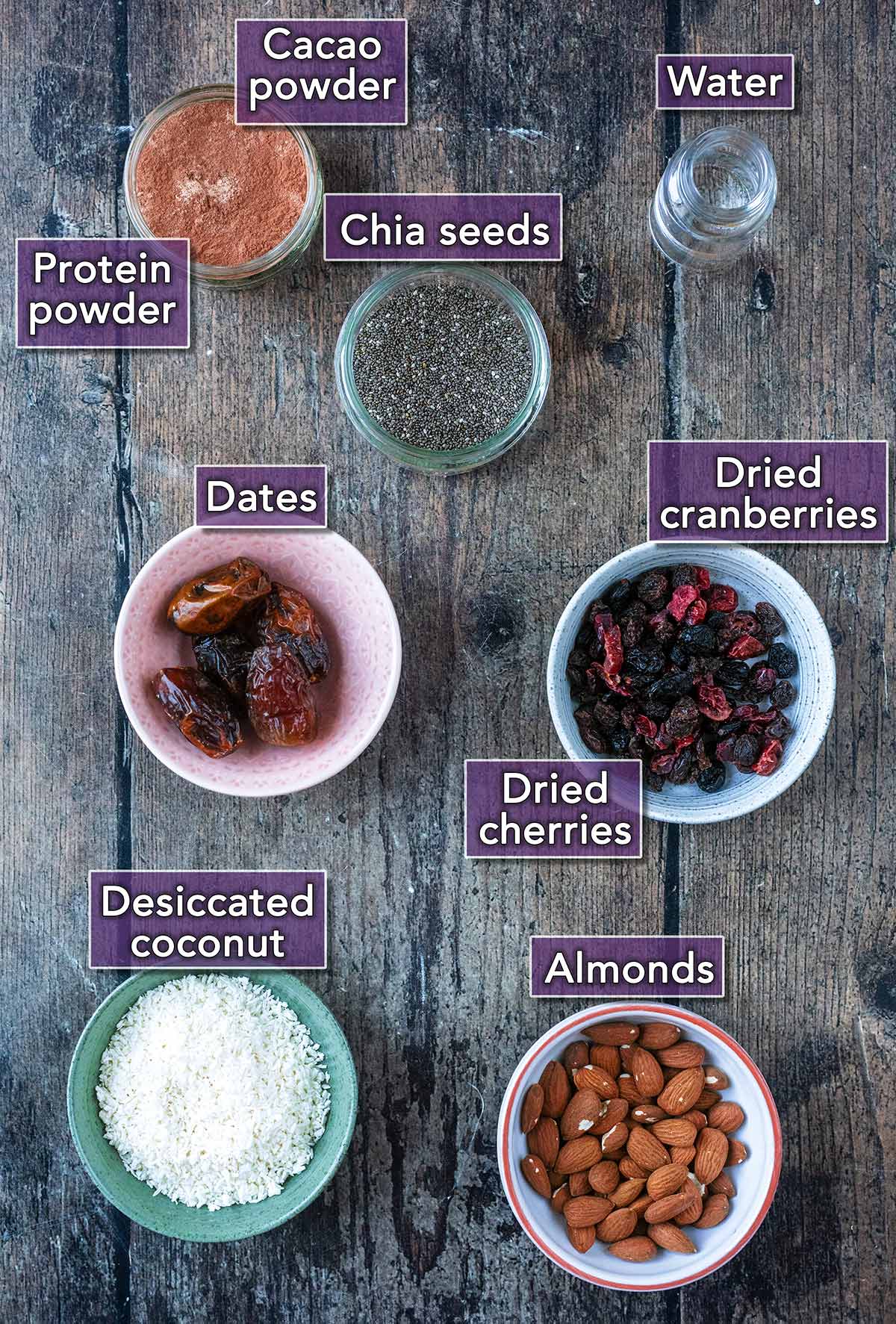 All the ingredients needed for this recipe, each with a text overlay label.