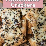 Easy Homemade Crackers with a text overlay title.