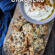 Easy Homemade Crackers with a text overlay title.