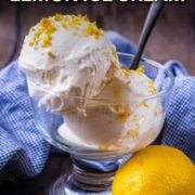 Ninja Creami Lemon Ice Cream with a text overlay title.