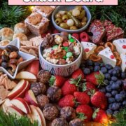 Christmas Snack Board with a text overlay title.