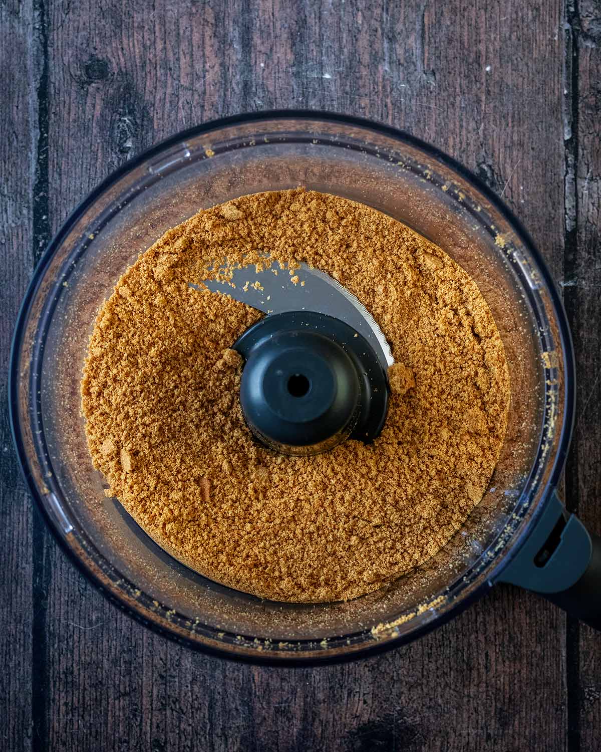 the ginger nuts blitzed into fine crumbs.