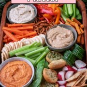 Hummus Platter with a text overlay title.