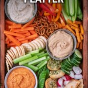 Hummus Platter with a text overlay title.