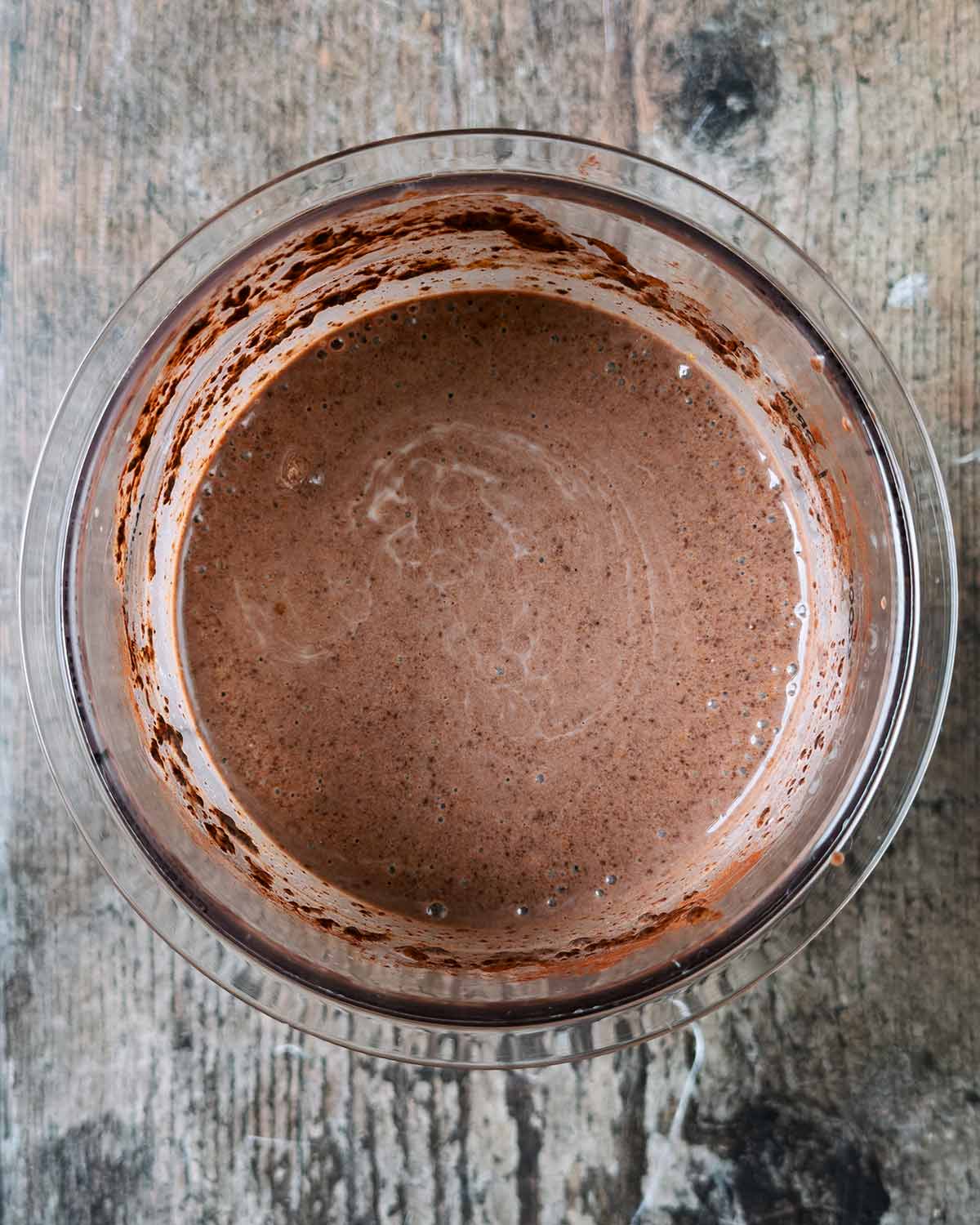 Everything mixed together in the pint tub.