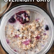 Cottage Cheese Overnight Oats with a text overlay title.