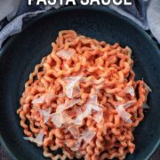 Easy Cottage Cheese Pasta Sauce with a text title overlay.