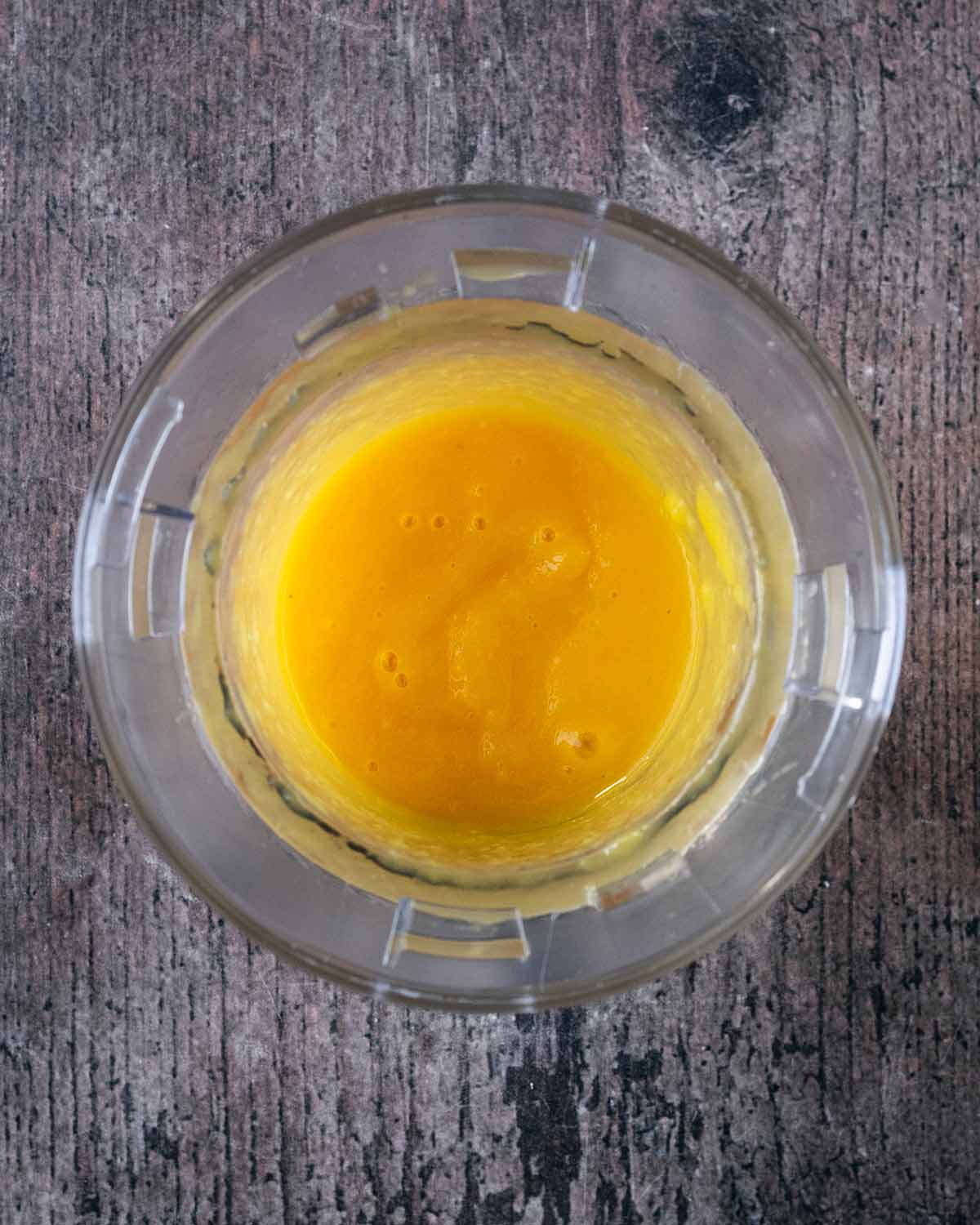 The mango blended into a puree.