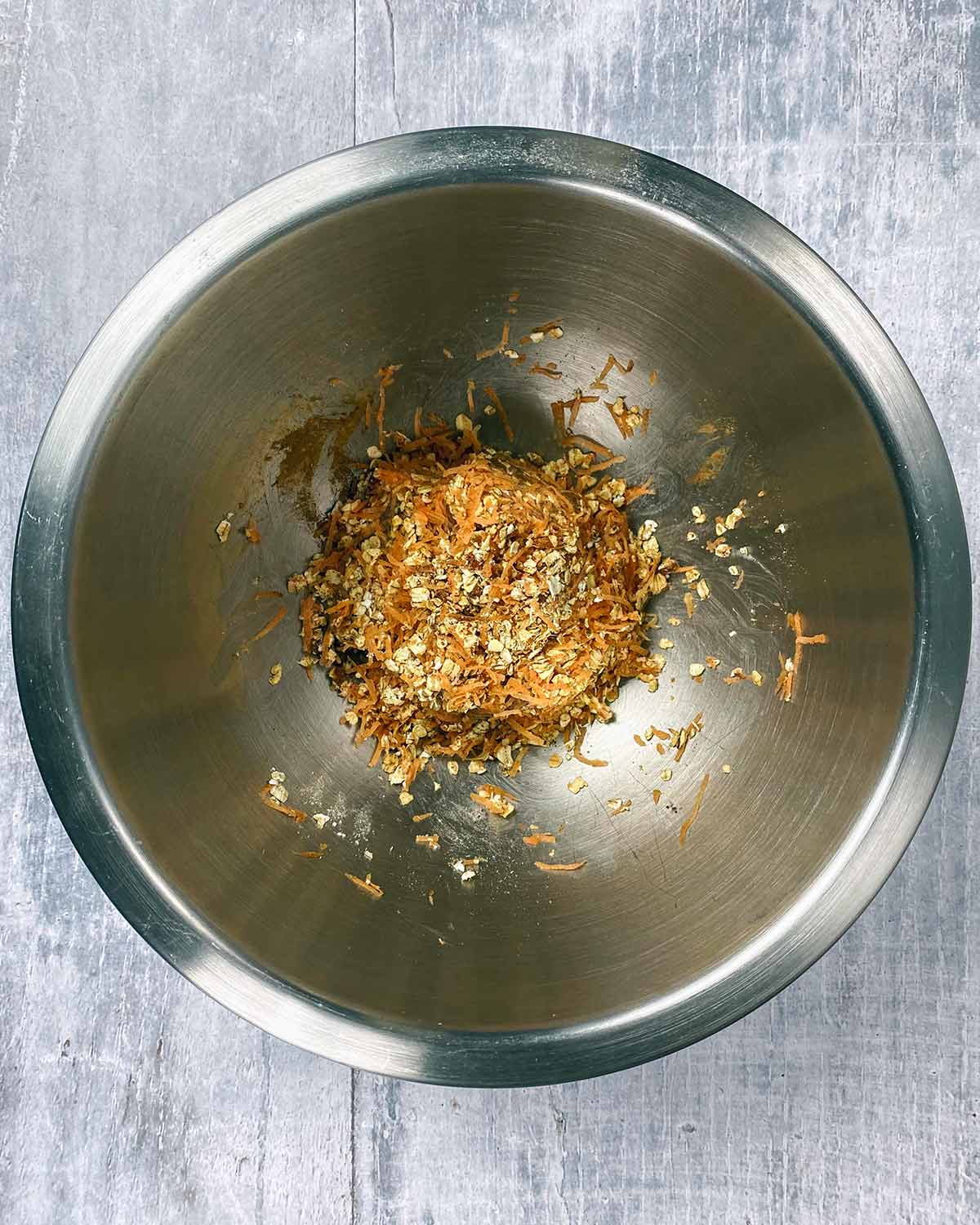 Everything mixed together in the bowl.