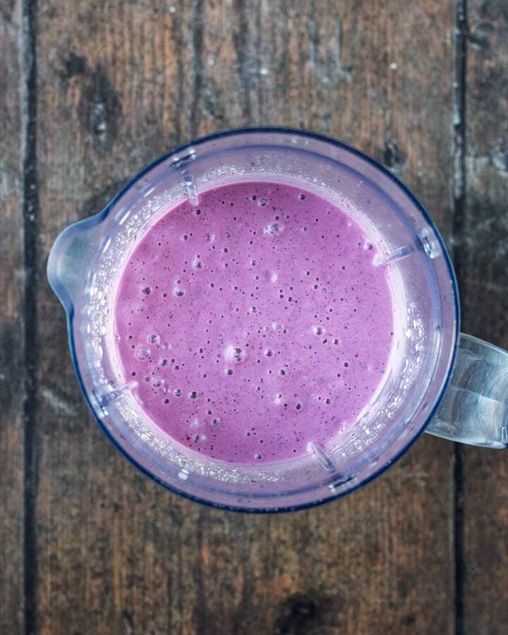 Everything blended in the jug.
