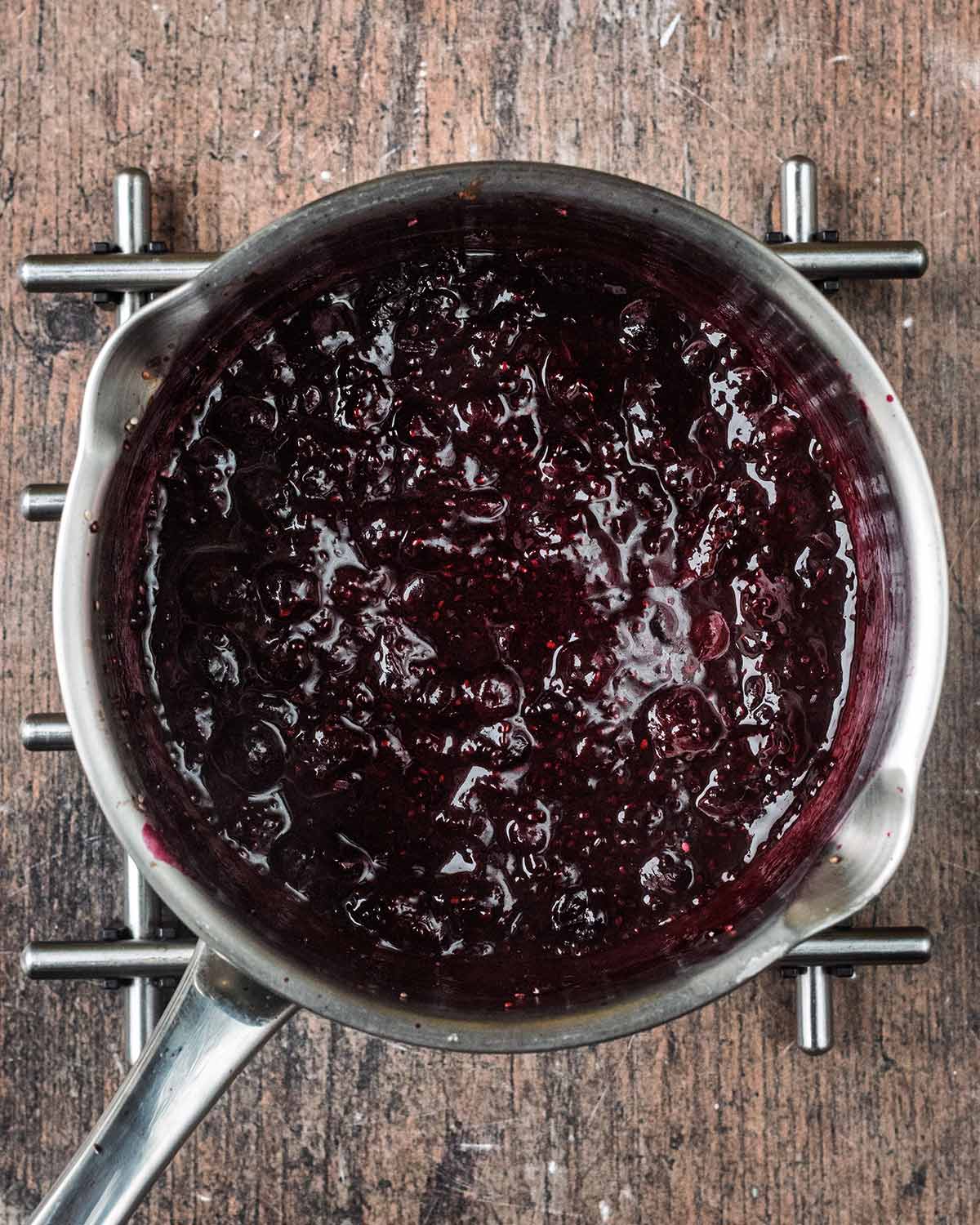 Everything cooked down in the pan to for a jam consistency.