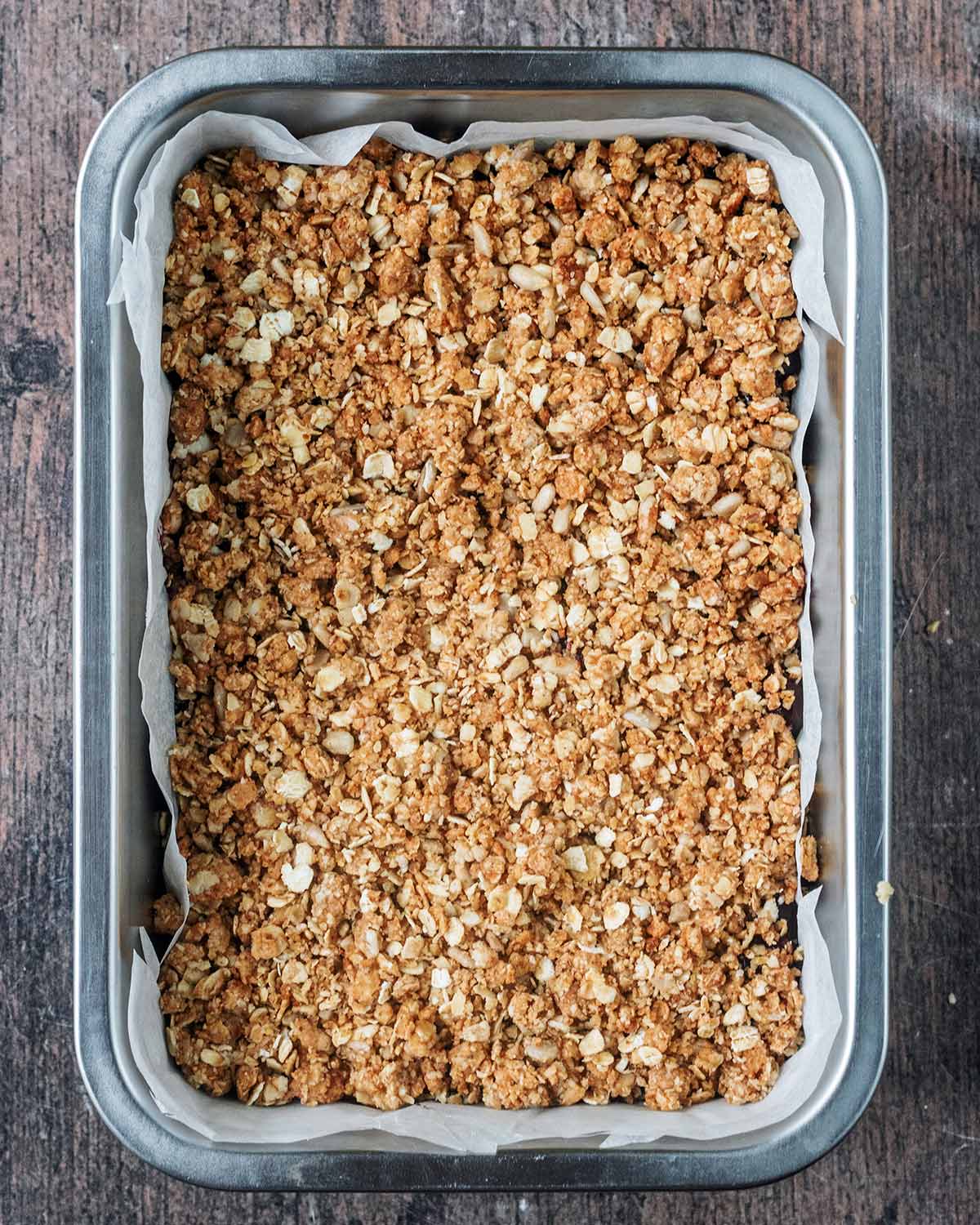 The second oat layer spread out.