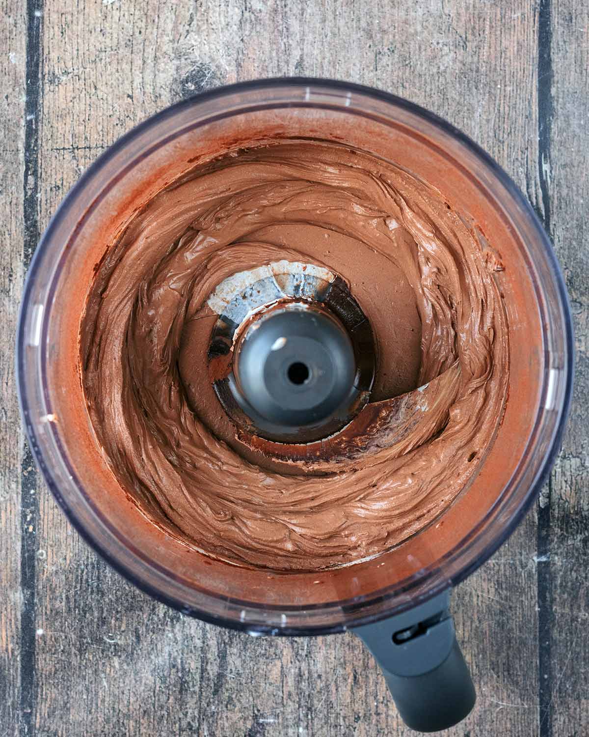 Everything blended together in the food processor.