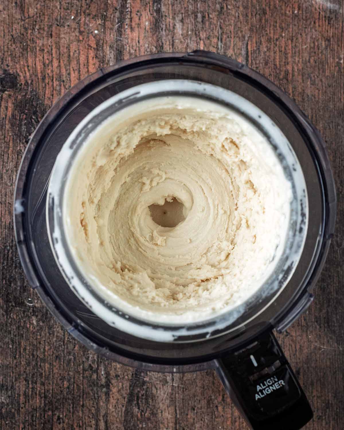 The spun ice cream in the pint container.