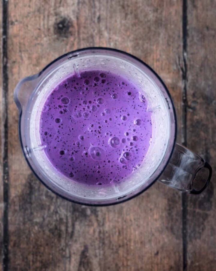 Everything blended in the jug.