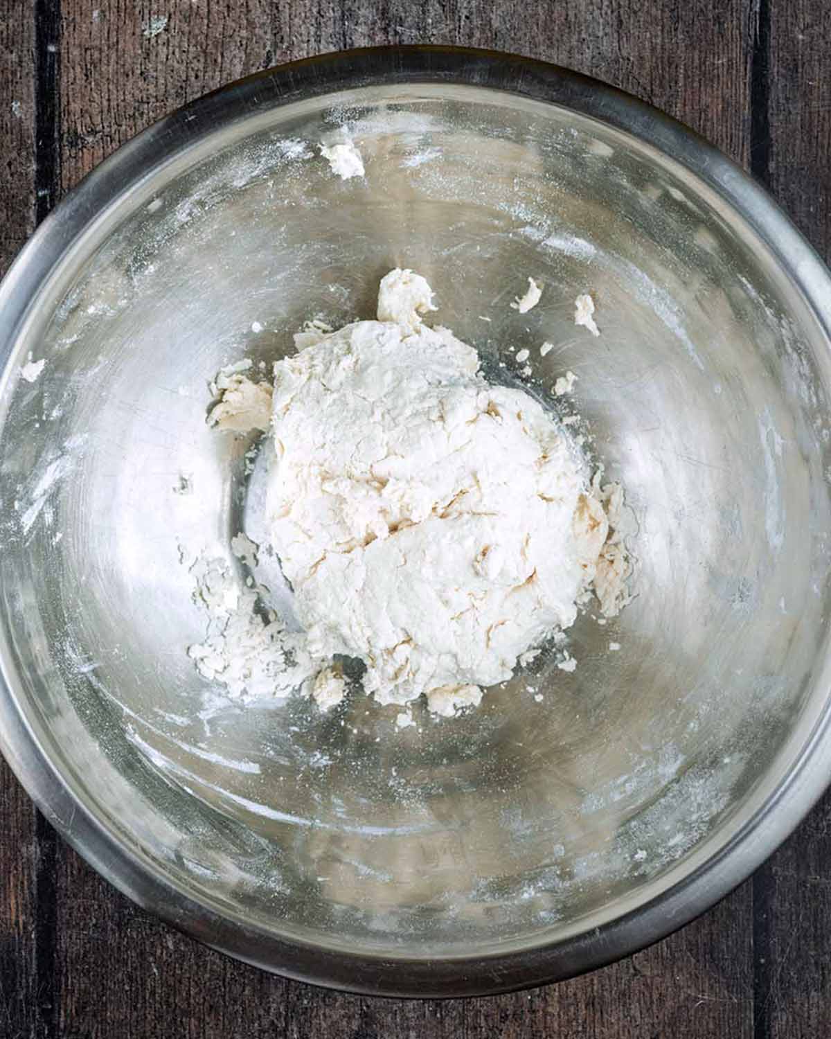 Everything in the bowl mixed together.