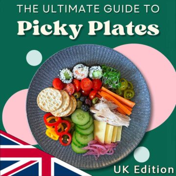 The front cover of the Picky Plate eBook with a UK flag on it.