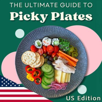 The front cover of the Picky Plate eBook with a US flag on it.
